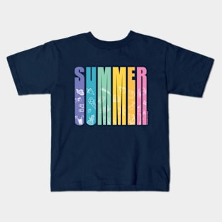 SUMMER Typography - GraphicLoveShop Kids T-Shirt